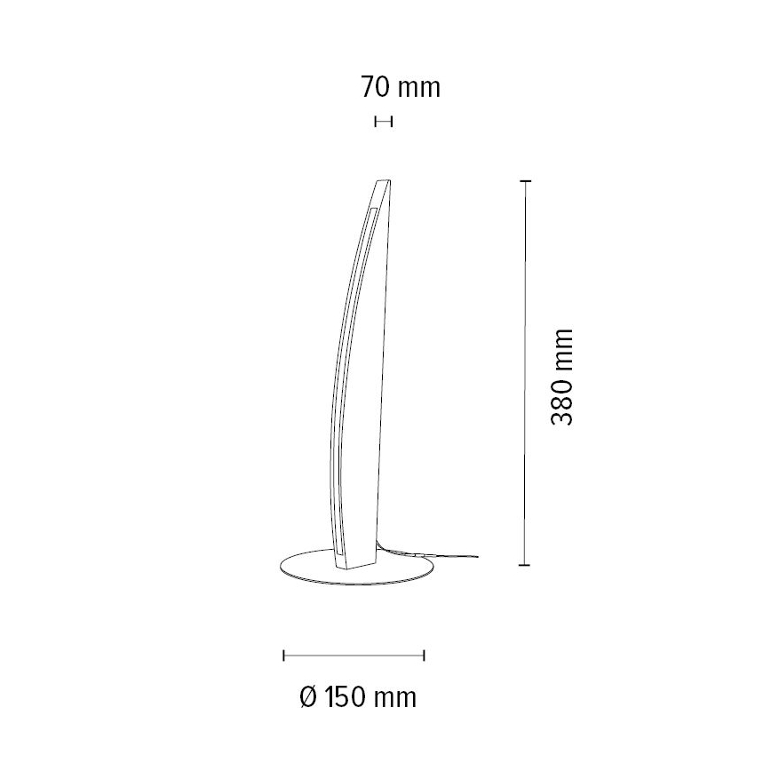 LED Lampa stołowa ściemnialna DUBAI LED/4W/230V dąb – FSC certyfikowano