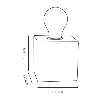 Lampa stołowa TRONGO SQUARE 1xE27/25W/230V