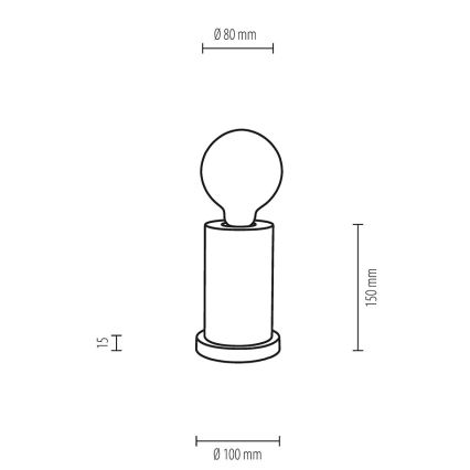 Lampa stołowa TASSE 1xE27/25W/230V buk