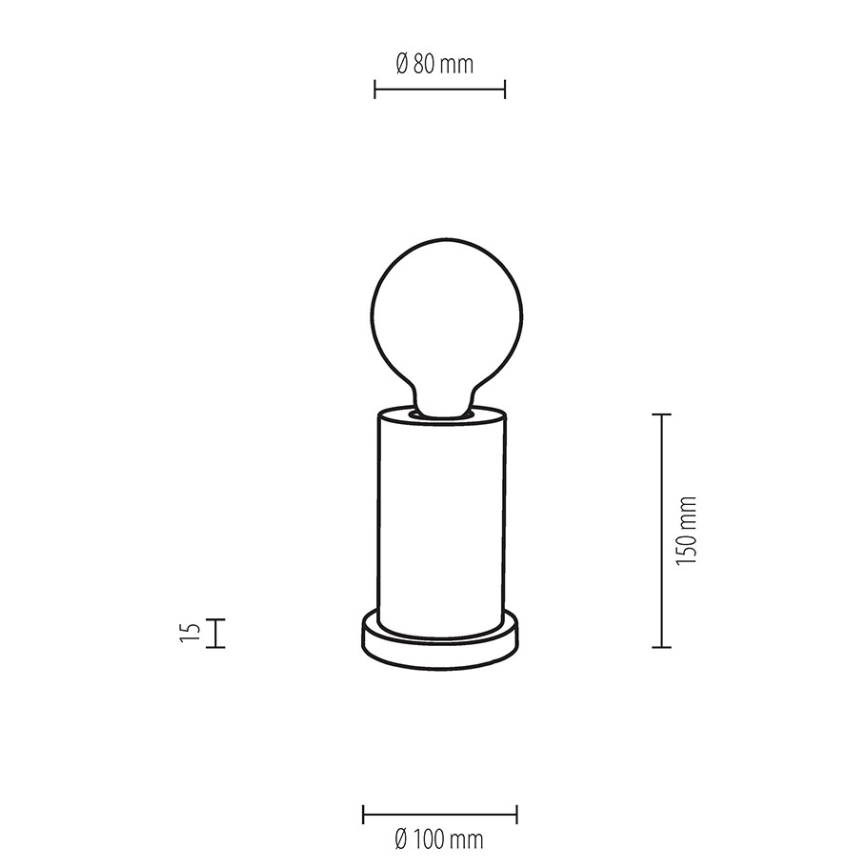 Lampa stołowa TASSE 1xE27/25W/230V buk