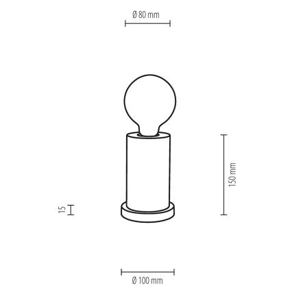 Lampa stołowa TASSE 1xE27/25W/230V buk - certyfikat FSC