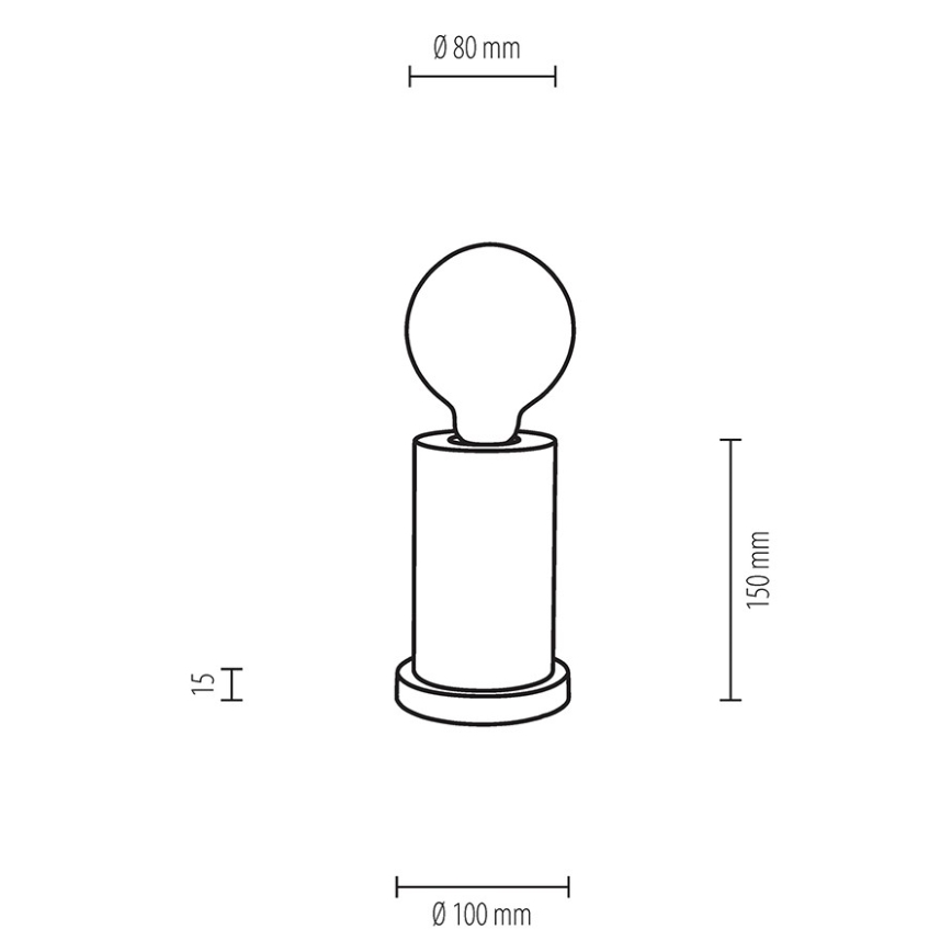 Lampa stołowa TASSE 1xE27/25W/230V buk - certyfikat FSC