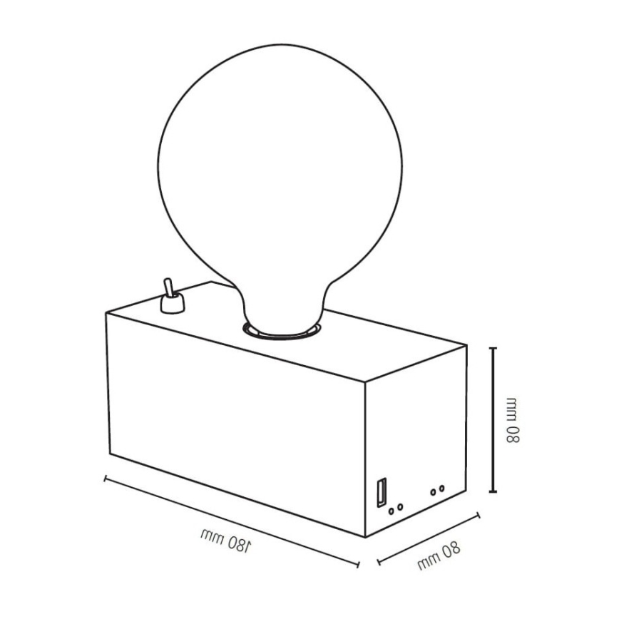 Lampa stołowa THEO 1xE27/25W/230V brzoza
