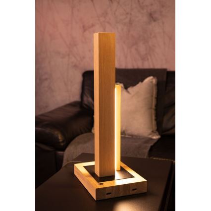 LED Lampa stołowa ściemnialna SOHO BLACK LED/10W/230V 45 cm dąb