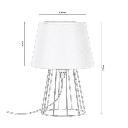 Spot-Light - Lampa stołowa MANGOO 1×E27/40W/230V czarna - certyfikat FSC