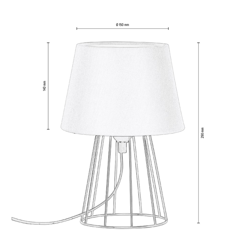 Spot-Light - Lampa stołowa MANGOO 1×E27/40W/230V czarna - certyfikat FSC