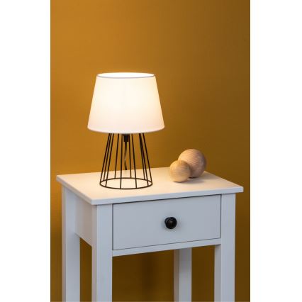 Spot-Light - Lampa stołowa MANGOO 1xE27/40W/230V biała/czarna