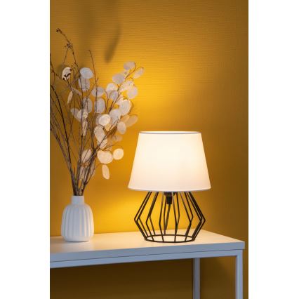 Spot-Light - Lampa stołowa MANGOO 1xE27/40W/230V biała/czarna