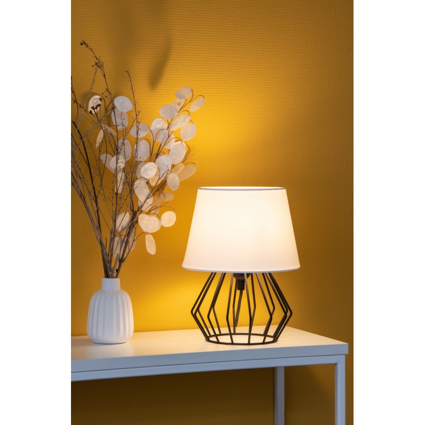 Spot-Light - Lampa stołowa MANGOO 1xE27/40W/230V biała/czarna