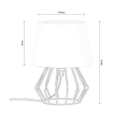 Spot-Light - Lampa stołowa MANGOO 1×E27/40W/230V szara/czarna - certyfikat FSC