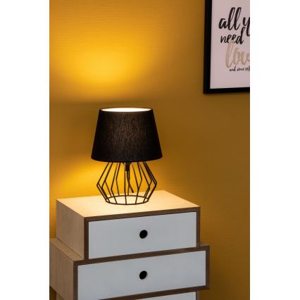 Spot-Light - Lampa stołowa MANGOO 1xE27/40W/230V czarna