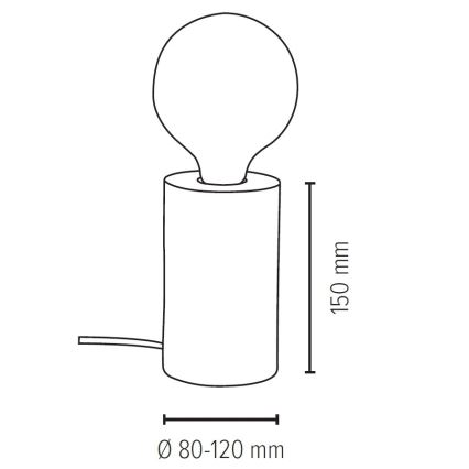 Lampa stołowa TRABO 1xE27/25W/230V - certyfikat FSC