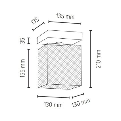 Lampa sufitowa NORMAN WOOD 1xE27/25W/230V