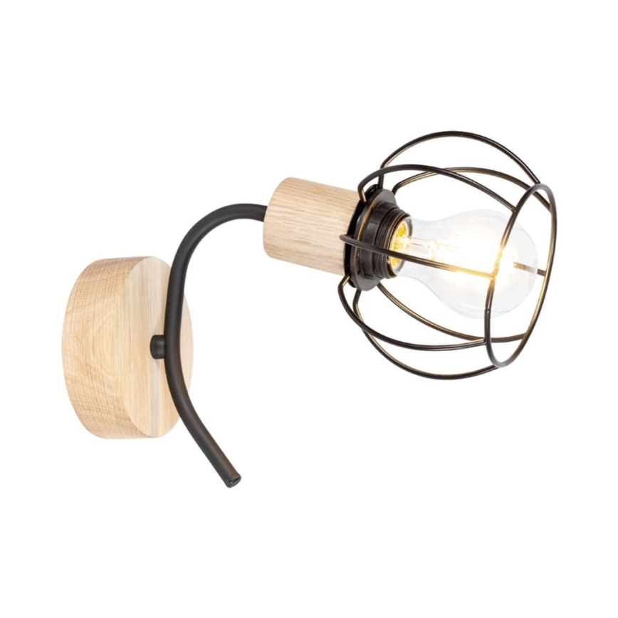 Kinkiet VIVIANE 1xE27/60W/230V dąb - certyfikat FSC