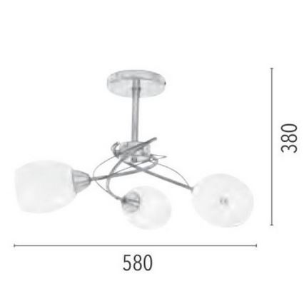 Żyrandol na drążku PISA 3xE27/60W/230V