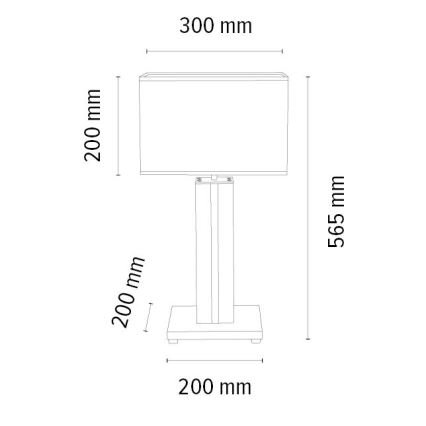 LED Ściemnialna lampa stołowa FLAME 1xE27/40W+ LED/4,6W/230V 56,5 cm dąb – certyfikat FSC