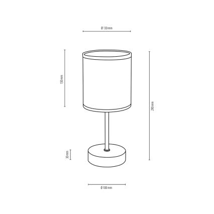Lampa stołowa BOHO 1xE27/25W/230V dąb