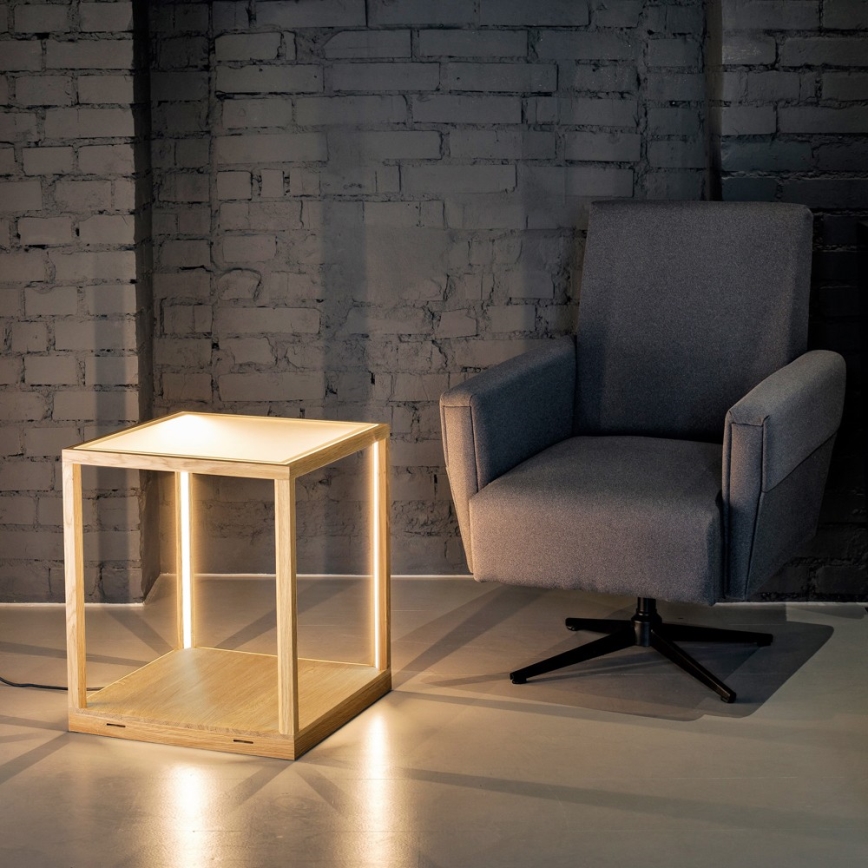 LED Dotykowa ściemnialna lampa stołowa RAMME LED/24W/230V dąb matowy