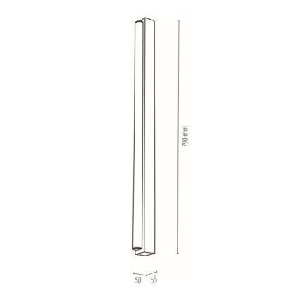 LED Łazienkowe oświetlenie lustra AQUAVIVA LED/12W/230 79 cm IP44 dąb