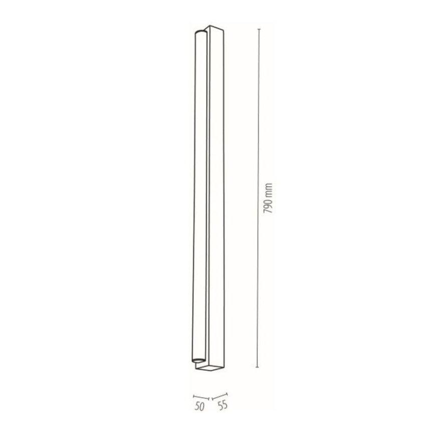LED Łazienkowe oświetlenie lustra AQUAVIVA LED/12W/230 79 cm IP44 dąb