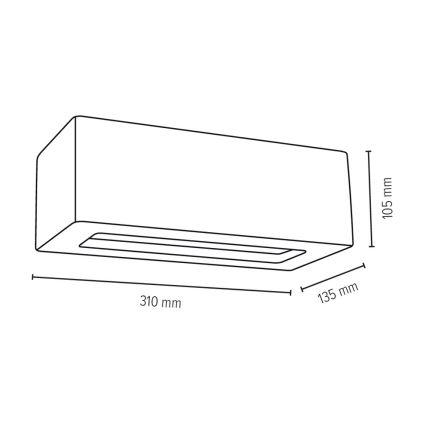 Kinkiet BLOCK 1xE27/40W/230V beton - certyfikat FSC