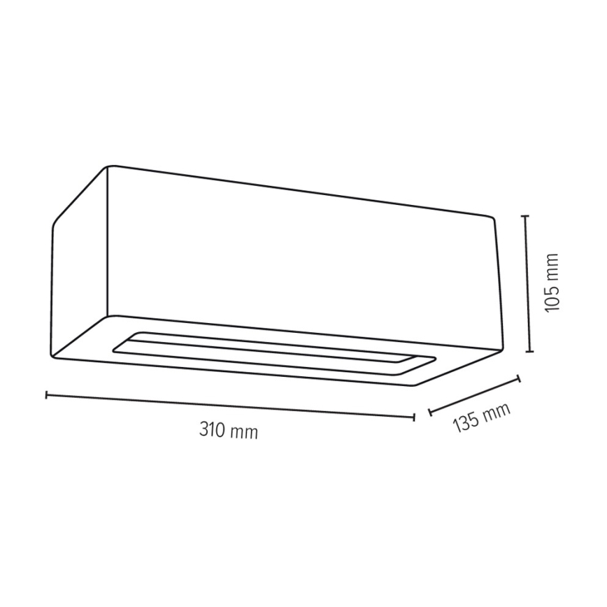 Kinkiet BLOCK 1xE27/40W/230V beton - certyfikat FSC