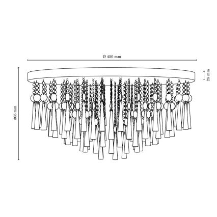 Lampa sufitowa LUXORIA 8xG9/28W/230V