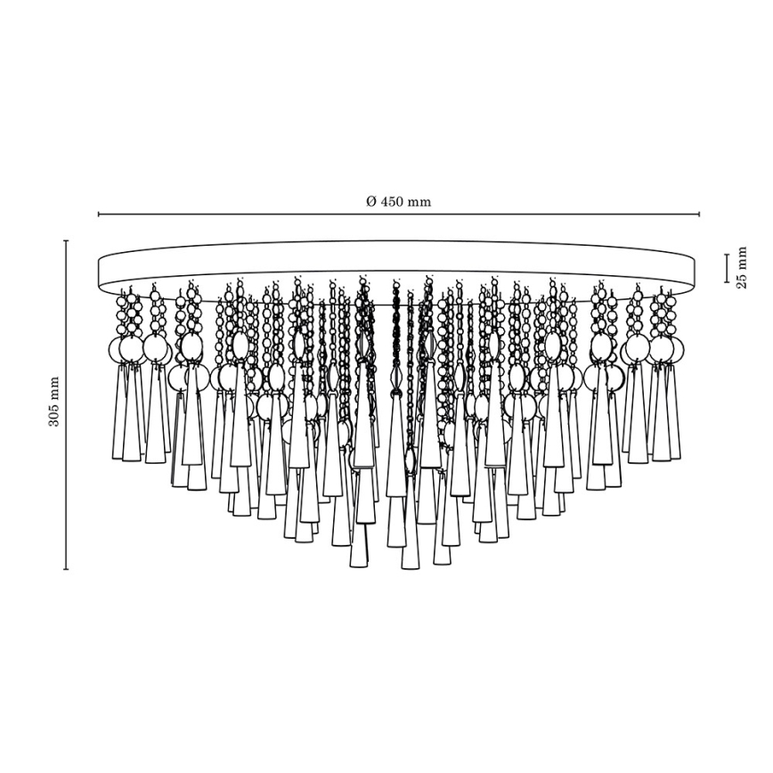 Lampa sufitowa LUXORIA 8xG9/28W/230V