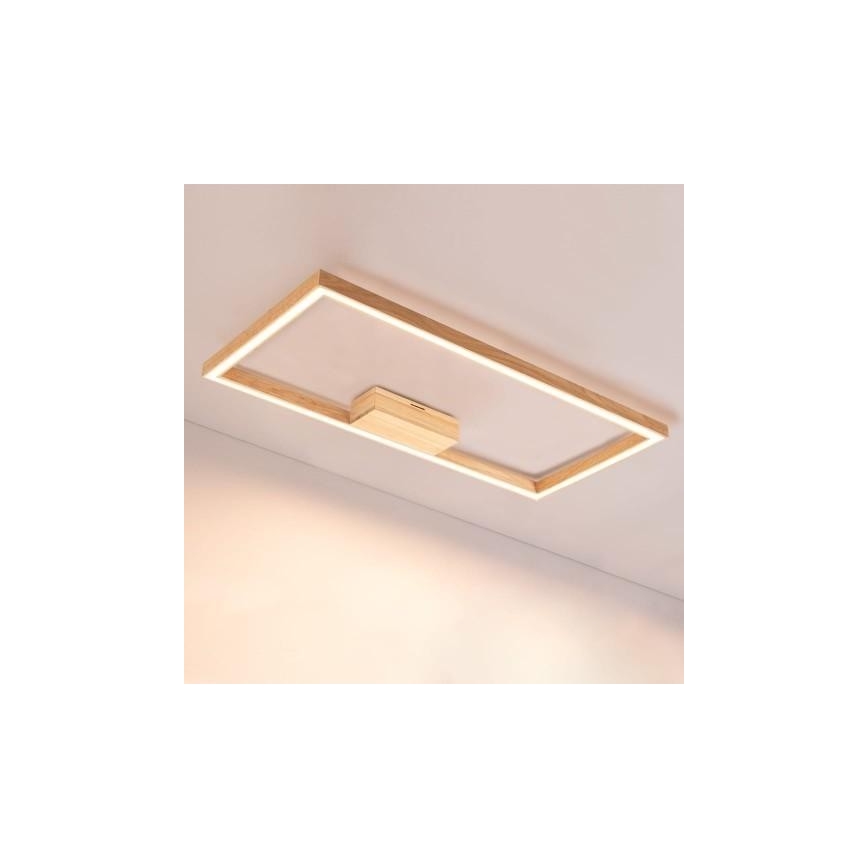 LED Plafon ściemnialny RAMME LED/34W/230V + pilot matowy dąb