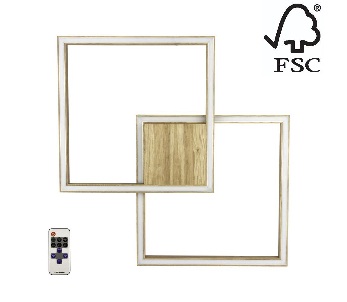 91405274 - LED Plafon ściemnialny RAMME LED/48W/230V + pilot matowy dąb