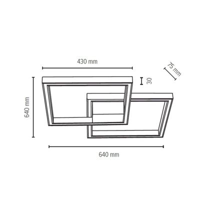 LED Plafon ściemnialny RAMME LED/48W/230V dąb matowy + pilot zdalnego sterowania