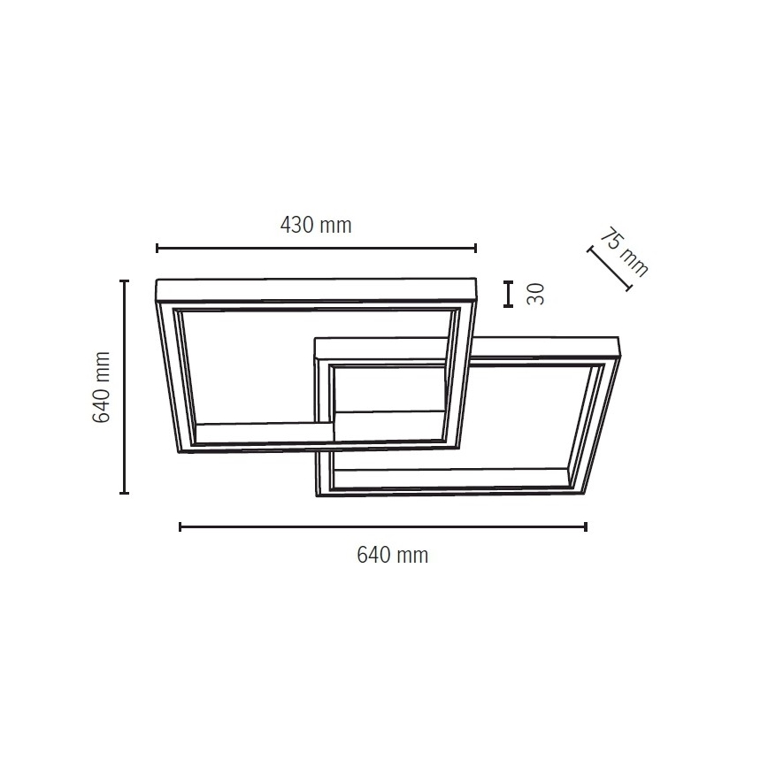 LED Plafon ściemnialny RAMME LED/48W/230V dąb matowy + pilot zdalnego sterowania