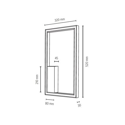 LED Kinkiet sciemnialny RAMME LED/24W/230V buk - FSC certyfikowano