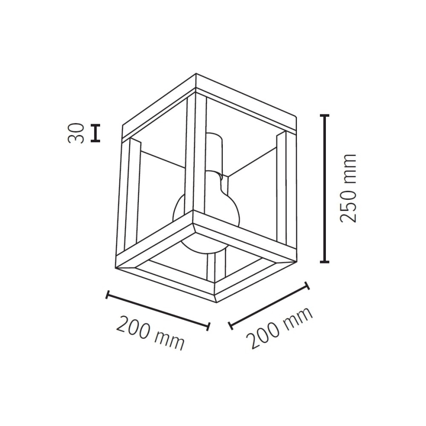 Lampa sufitowa KAGO 1xE27/60W/230V dąb matowy