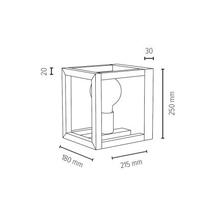 Kinkiet KAGO 1xE27/40W/230V dąb