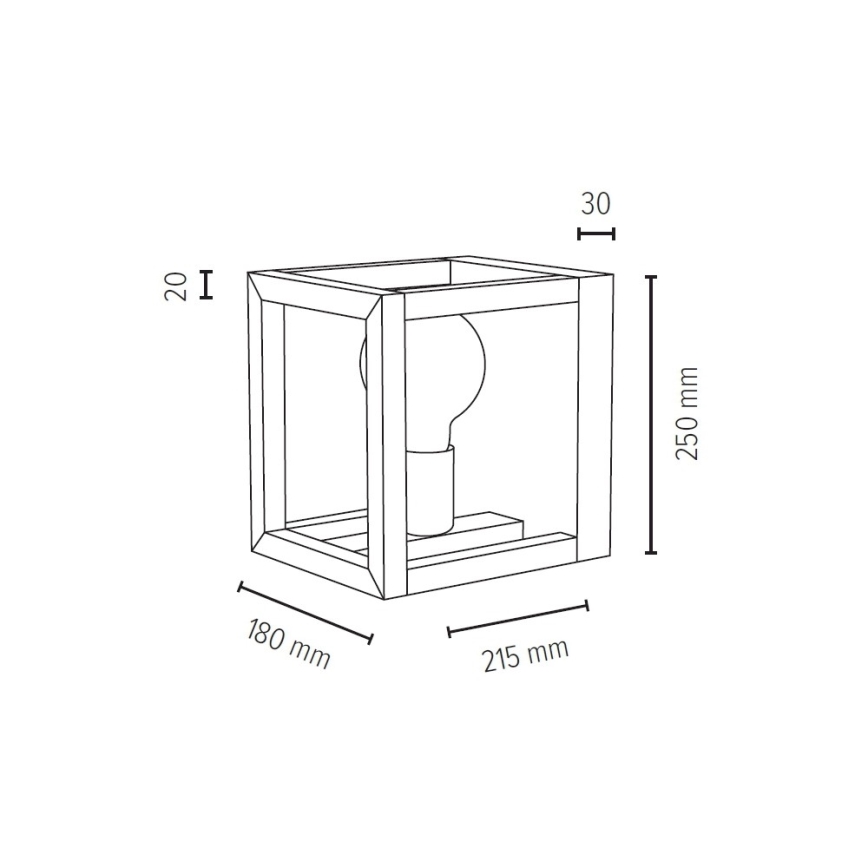 Kinkiet KAGO 1xE27/40W/230V dąb