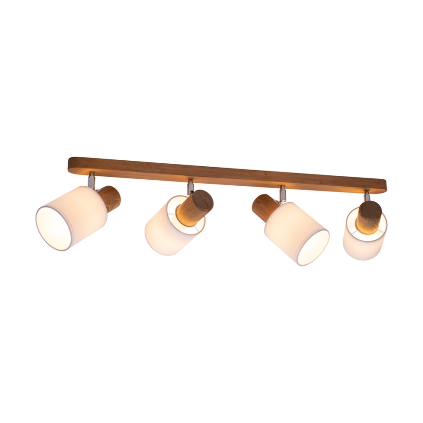 Oświetlenie punktowe sufitowe TRENDY 4xE27/15W/230V sosna - certyfikat FSC