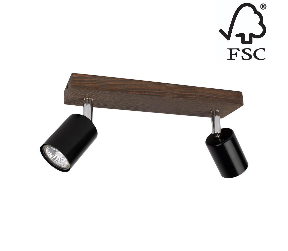 DO2910256 - Oświetlenie punktowe sufitowe MANARA 2xGU10/5W/230V orzech