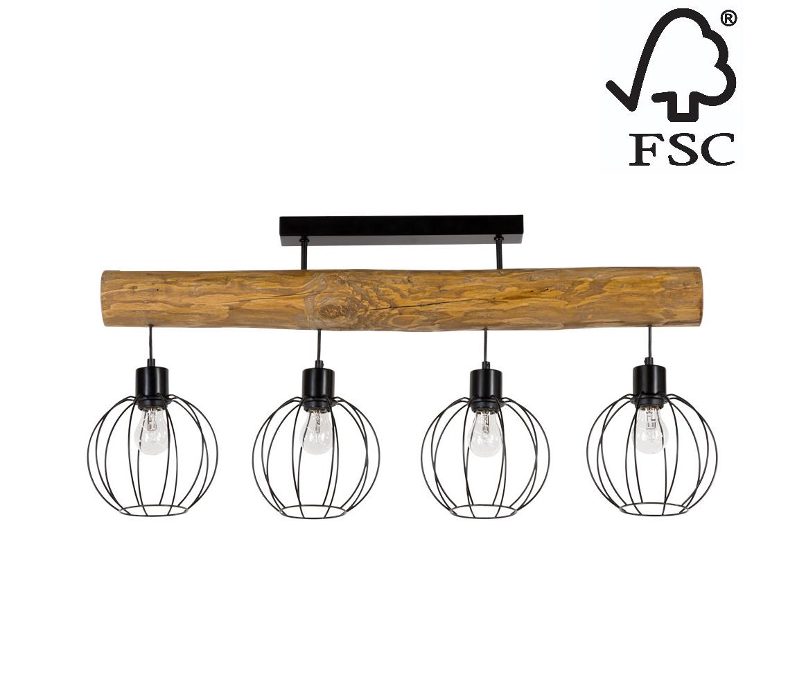 DO6977404 - Surface-mounted żyrandol BERIS 4xE27/25W/230V sosna