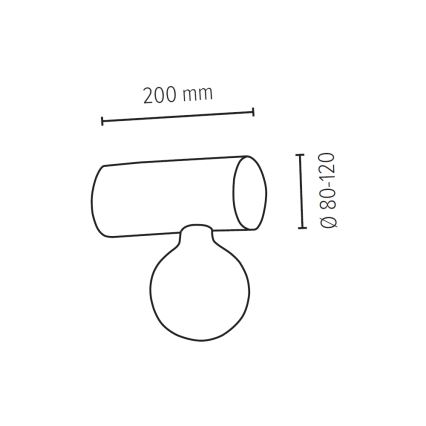 Kinkiet TRABO 1xE27/25W/230V orzech