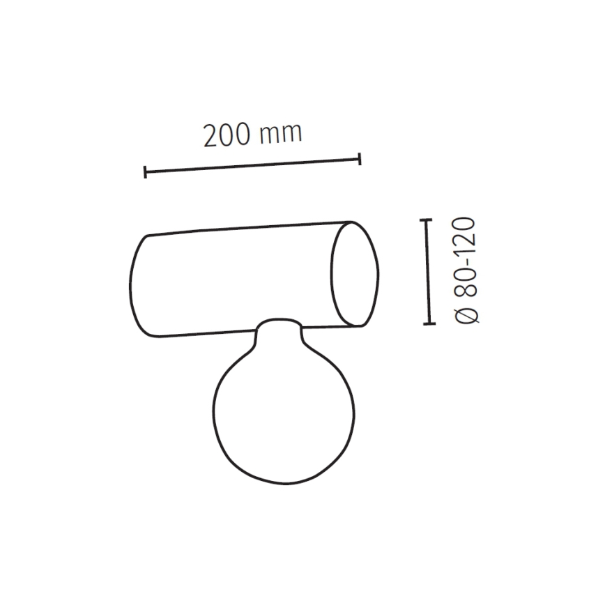 Kinkiet TRABO 1xE27/25W/230V orzech