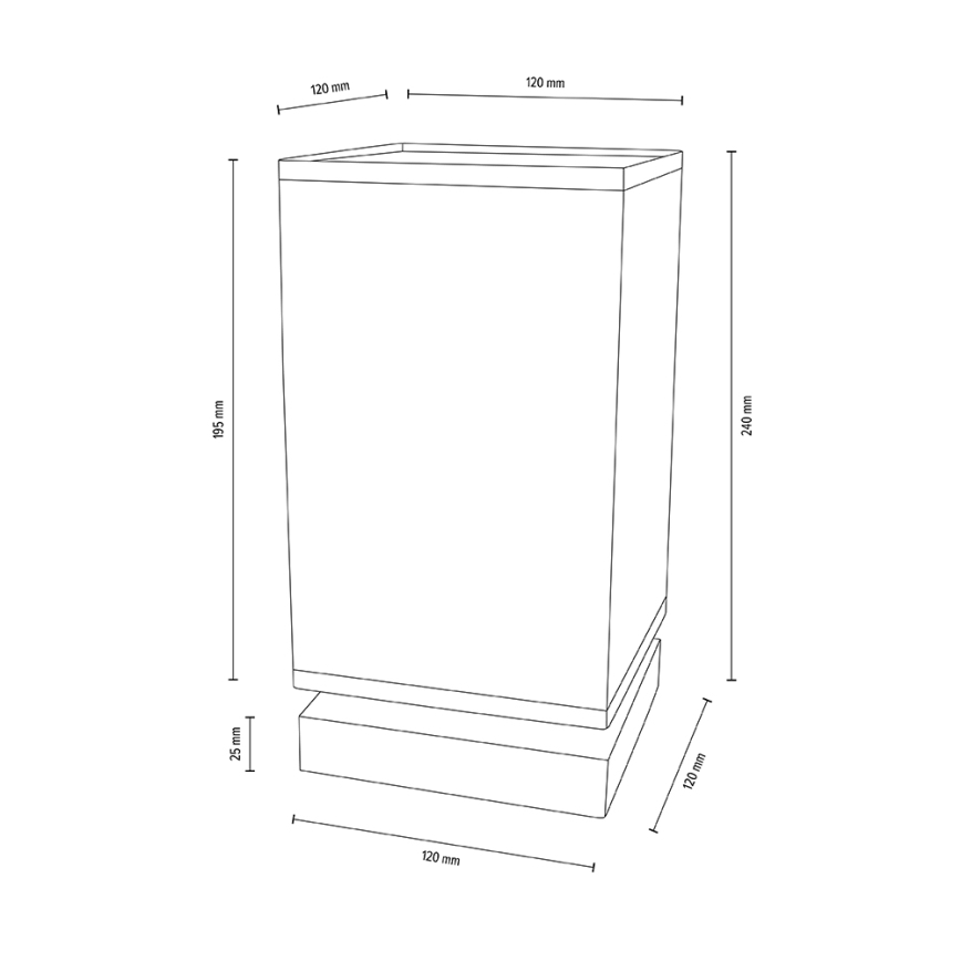 Lampa stołowa FIRE 1xE27/25W/230V dąb/biały dąb