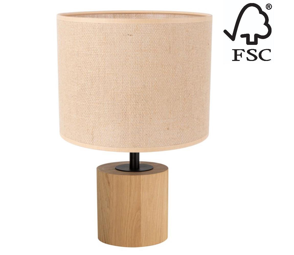 DO708195174 - Lampa stołowa KRETA 1xE27/25W/230V sosna/pomarańczowy