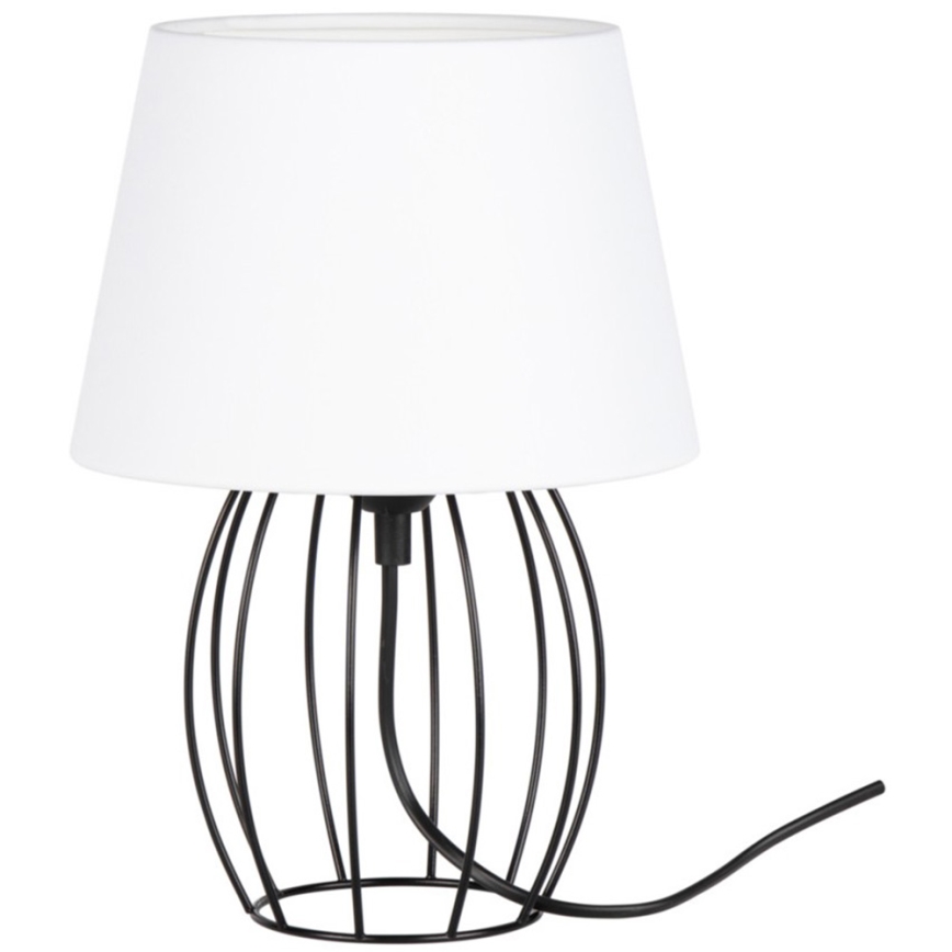 Spot-Light - Lampa stołowa MANGOO 1×E27/40W/230V biały/czarny