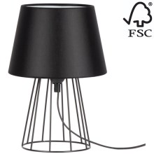 Spot-Light - Lampa stołowa MANGOO 1×E27/40W/230V czarna - certyfikat FSC