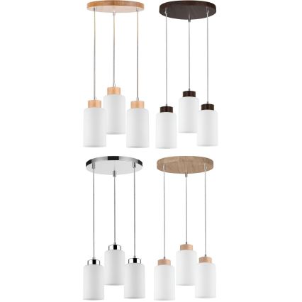 Wymienny klosz do żyrandola  BOSCO E27 śr. 9,5 cm biały