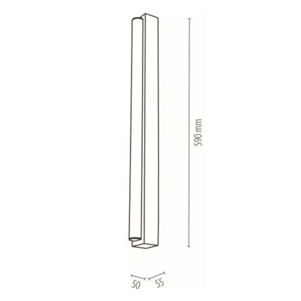 Oświetlenie LED do łazienkowego lustra AQUAVIVA LED/9W/230V 59 cm IP44 dąb
