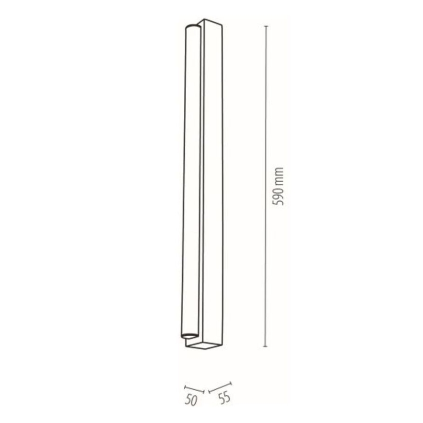Oświetlenie LED do łazienkowego lustra AQUAVIVA LED/9W/230V 59 cm IP44 dąb