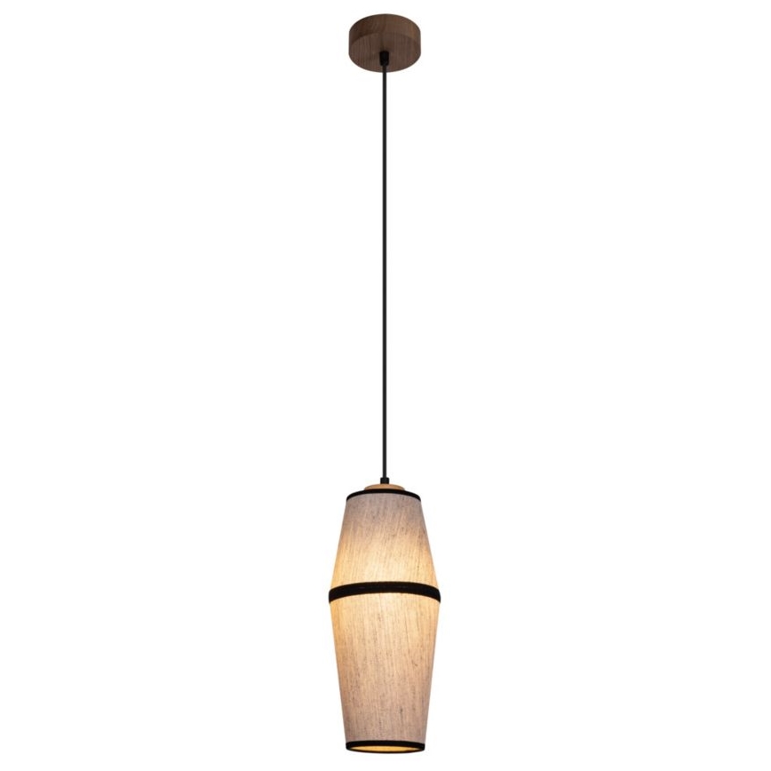Żyrandol na lince AMIGO 1xE27/25W/230V dąb – FSC certyfikowano