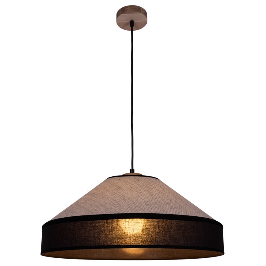 Żyrandol na lince AMIGO 1xE27/60W/230V dąb – FSC certyfikowano